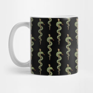 One Snake Caduceus Pattern Mug